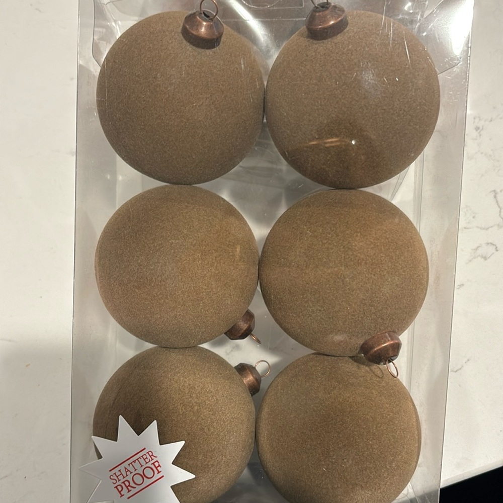 Brown velvet ornaments